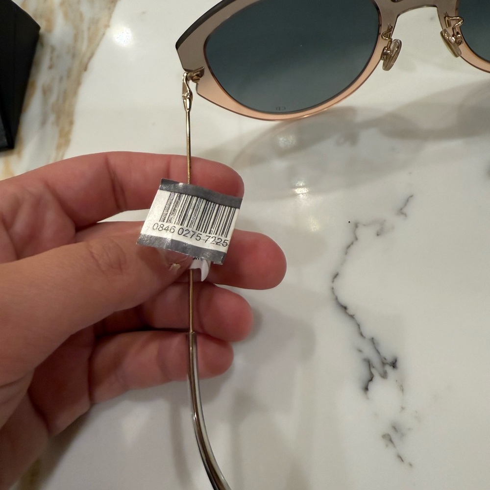 Dior Gold and Pink Cat Eye Sunglasses - Picture 6 of 10